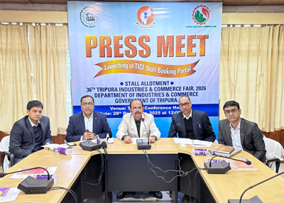 Tripura Industries & commerce Fair Committee hold a Press meet in Silpa Bhavan in Agartala on December 28.